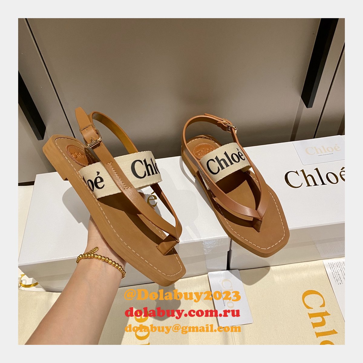 Designer Slippers Dupe AAAAA Replica Chloe Flip Flops
