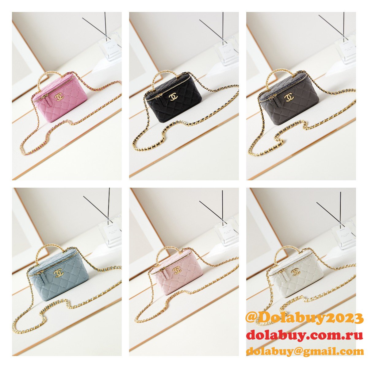 7 Star chane 24A lambskin Cosmetic bag AP3820