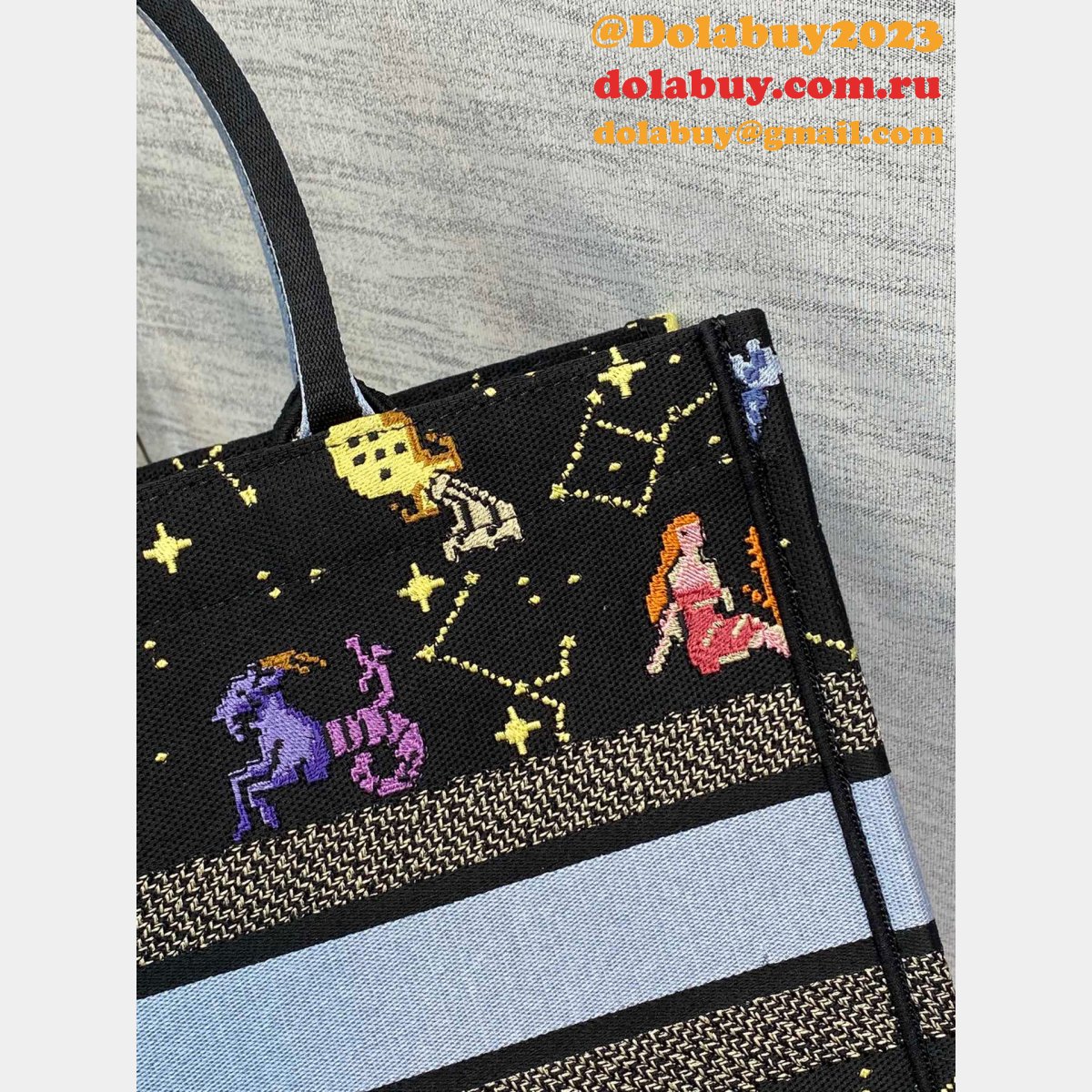 Christian Dior AAA+ Replica Canvas Book Tote Bag