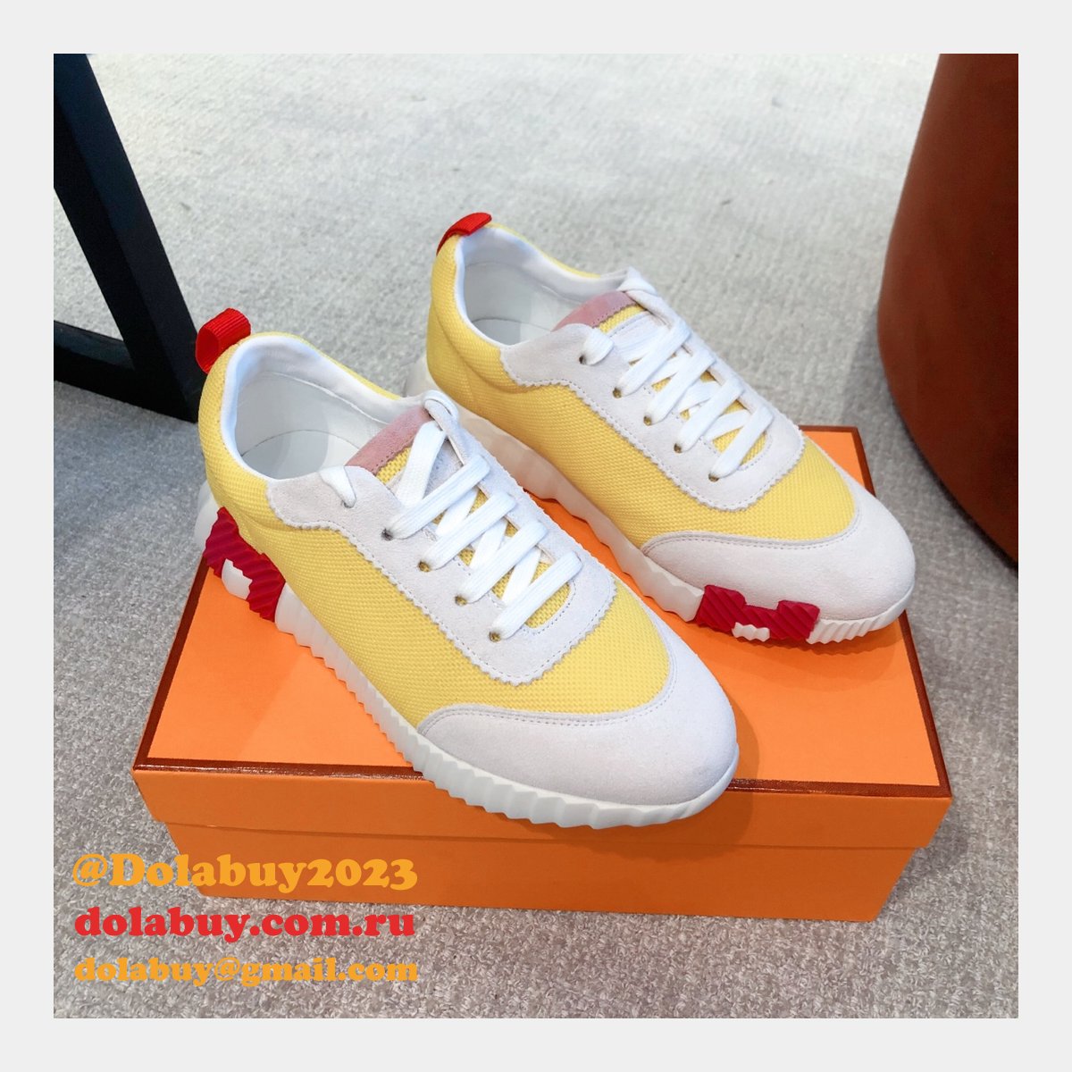 Fashion Designer Hermes WOMEN/MEN BOUNCING SNEAKER