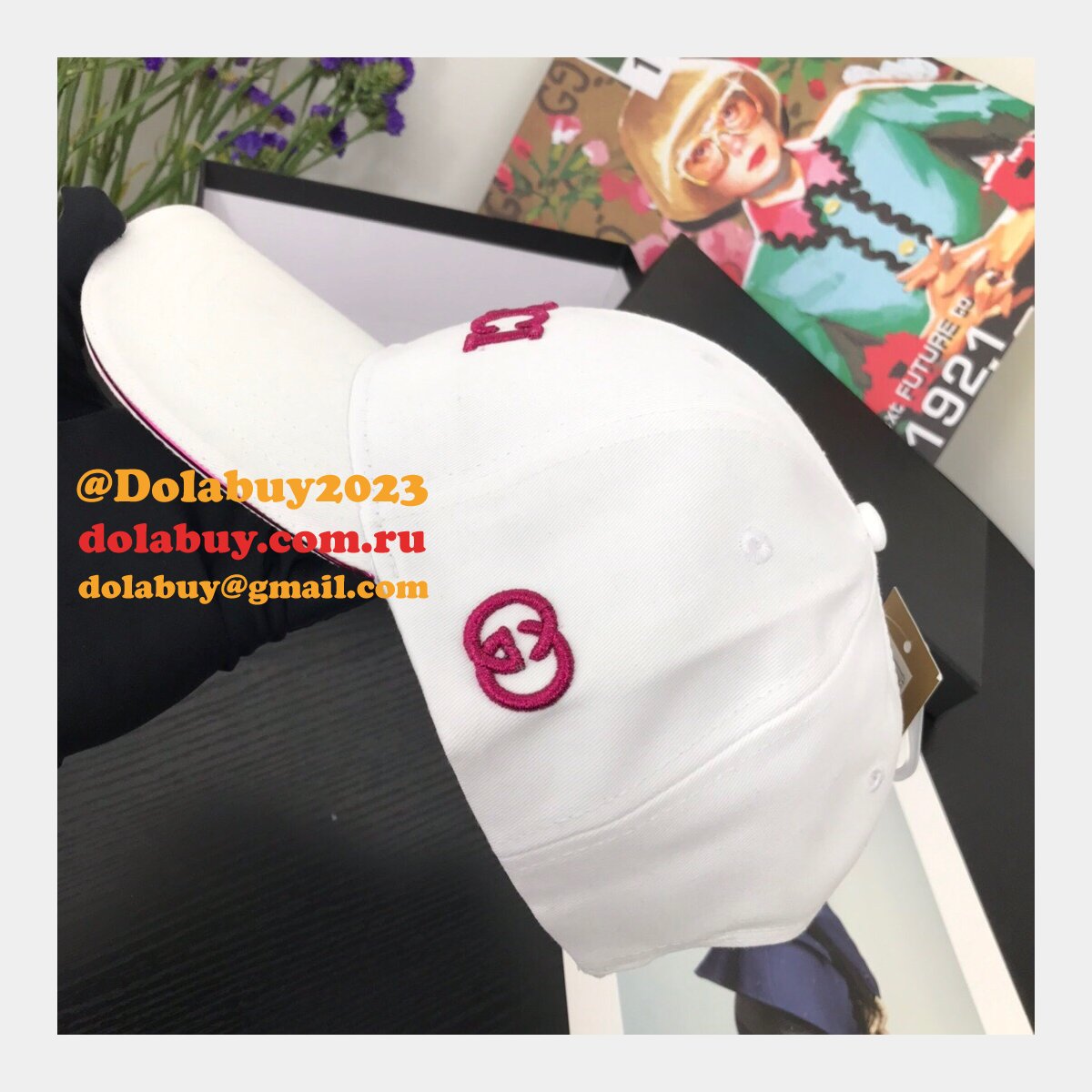 best G*u*i court simple embroidery logo baseball cap
