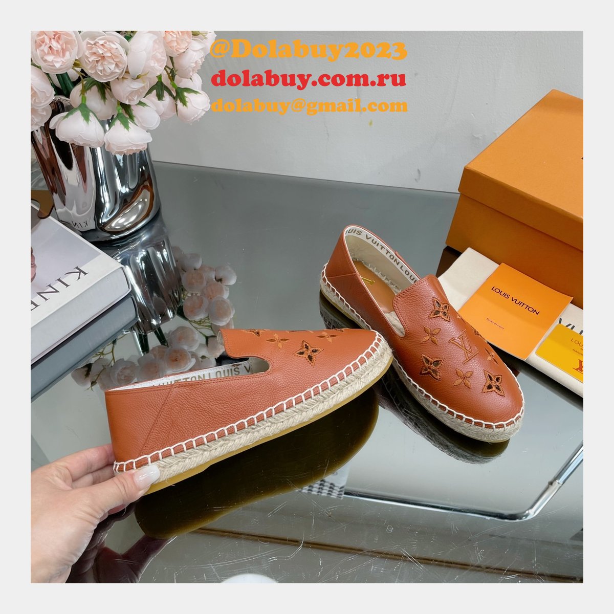 Inspired LOUIS VUITTON S FASHION ESPADRILLES men shoes