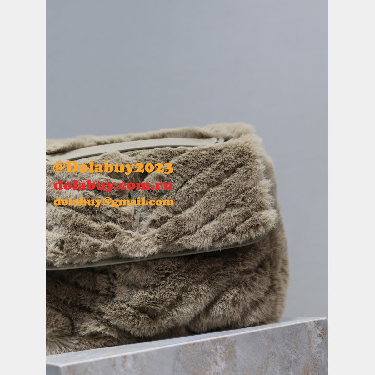 SAINT LAURENT NIKI YSL DESIGNER rabbit fur 498894 BAG
