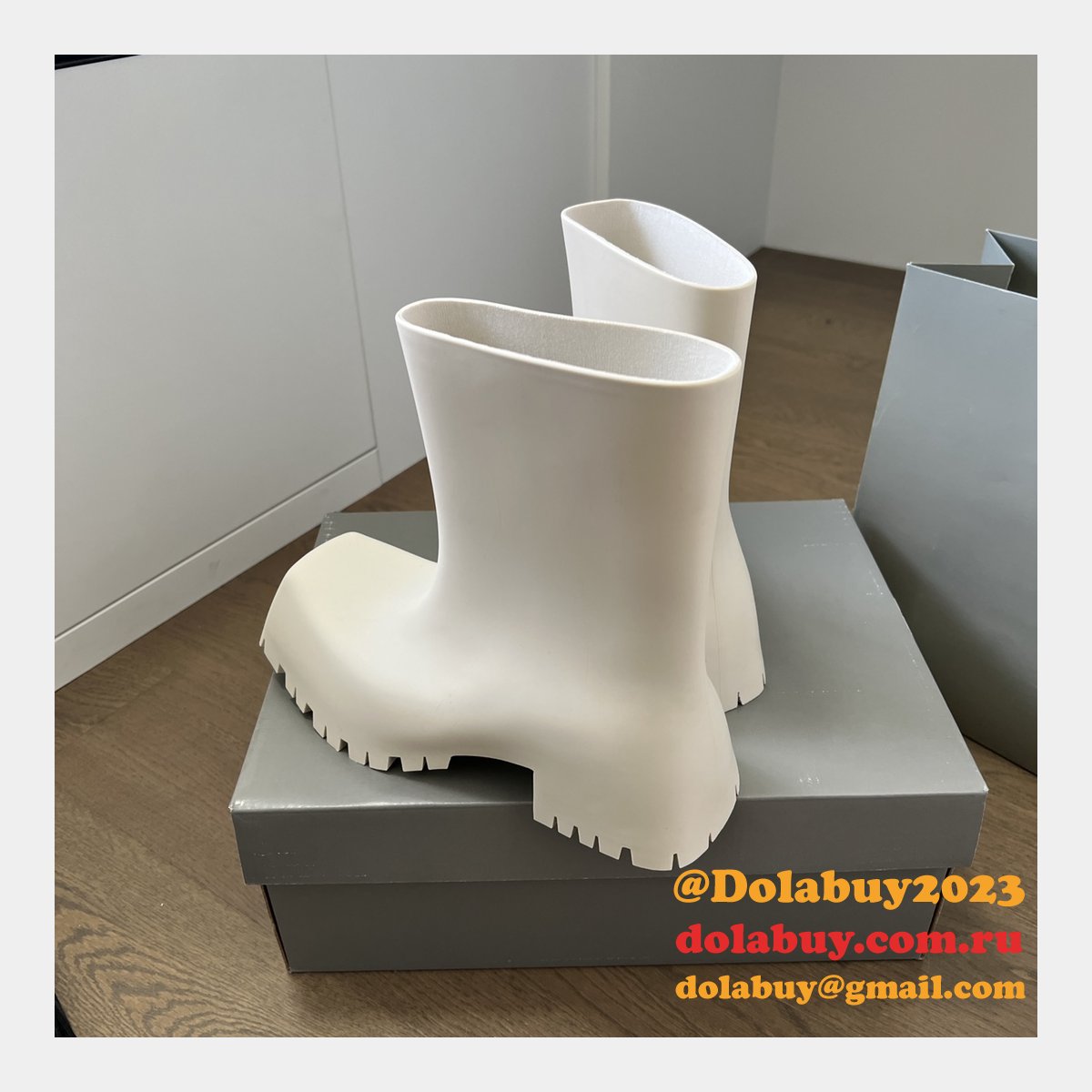 Replica Balenciaga Luxury Trooper Rubber Boot 1:1 Mirror Dolabuy