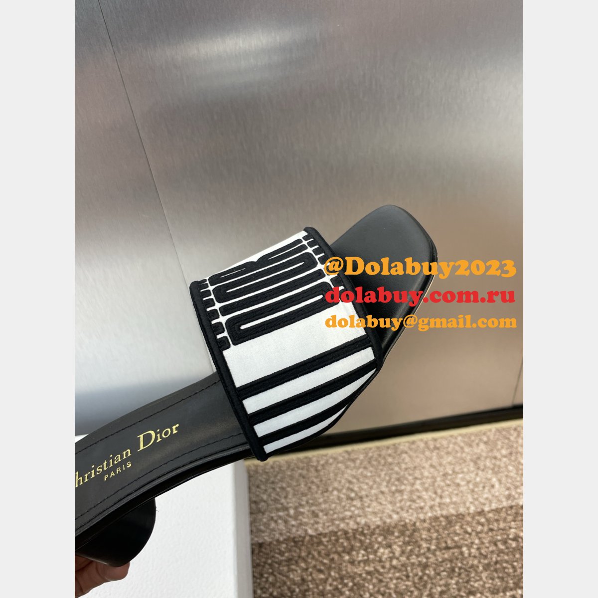 Fashion Dior Dway Slide Black