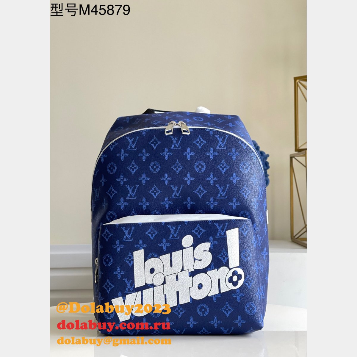 Luxury Louis Vuitton Cheap M45879 Discovery Backpack Monogram Other Blue