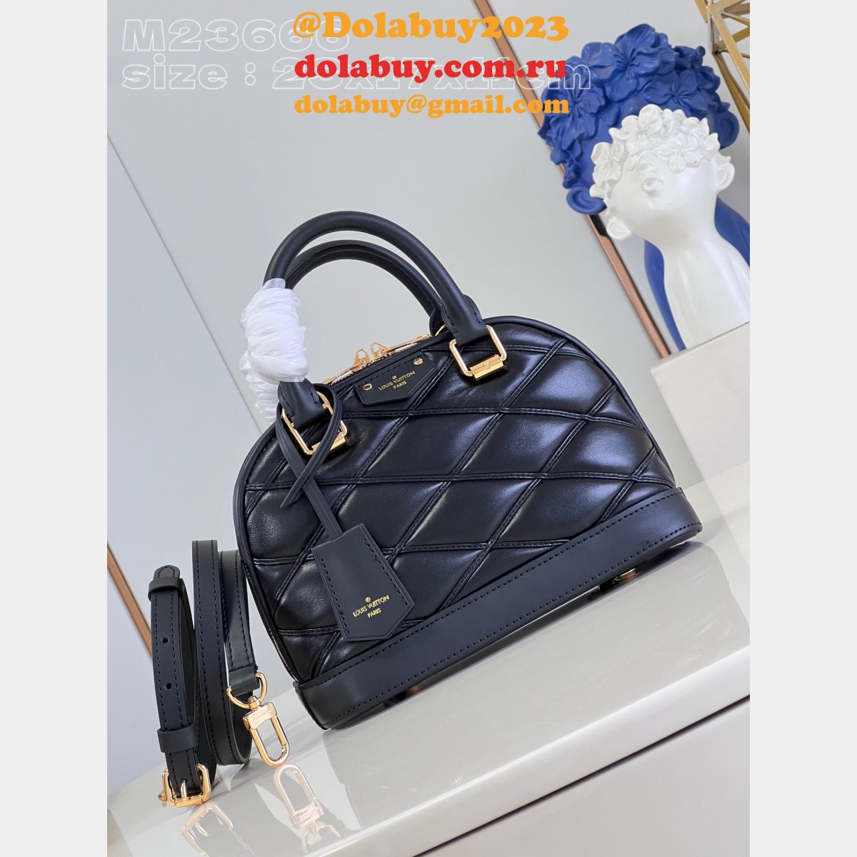 Alma Louis Vuitton Replica Bags Malletage M23666 Best