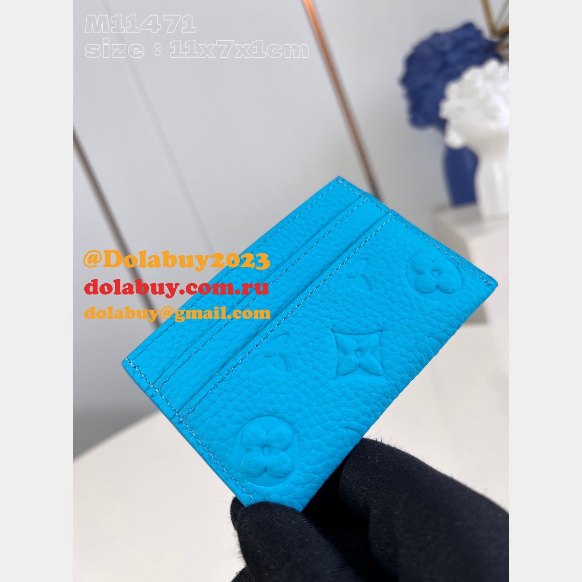 Pocket Organizer Taurillon Double Card Holder Zippy Vertical LV