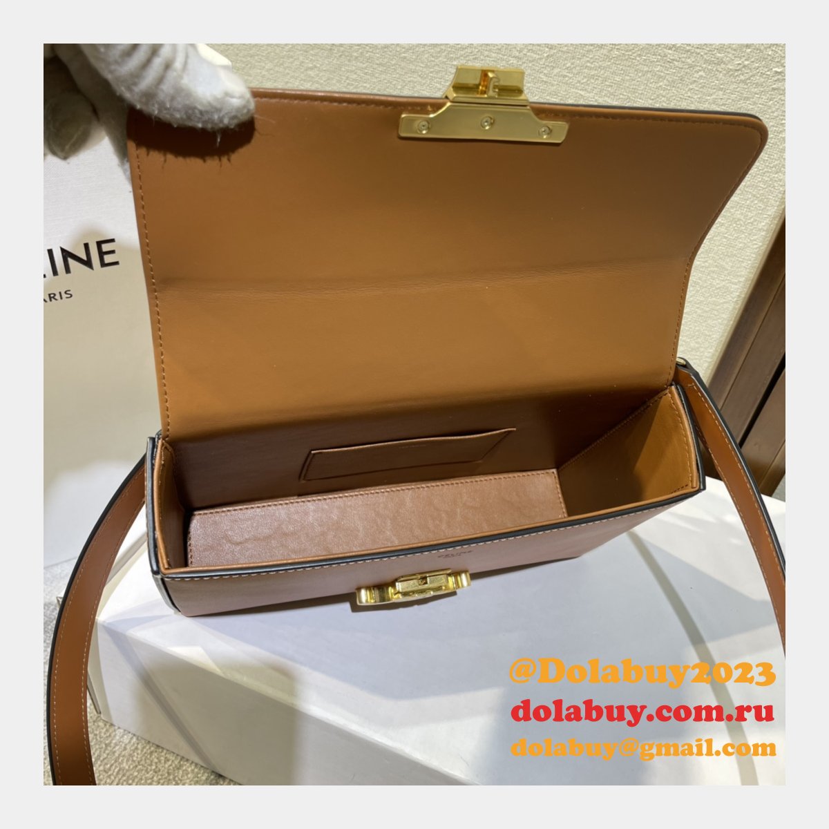 7 Star CELINE BOX TRIOMPHE Duplicate NEW BAG #199992