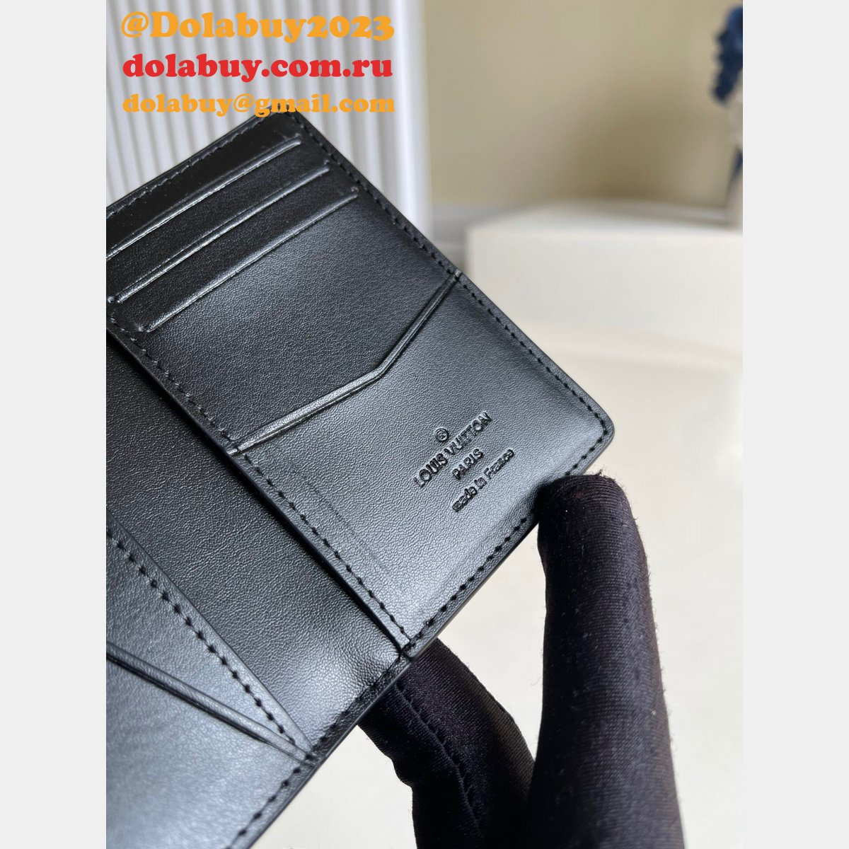 Louis Vuitton Pocket Organizer H26 M69979 Black Small Leather