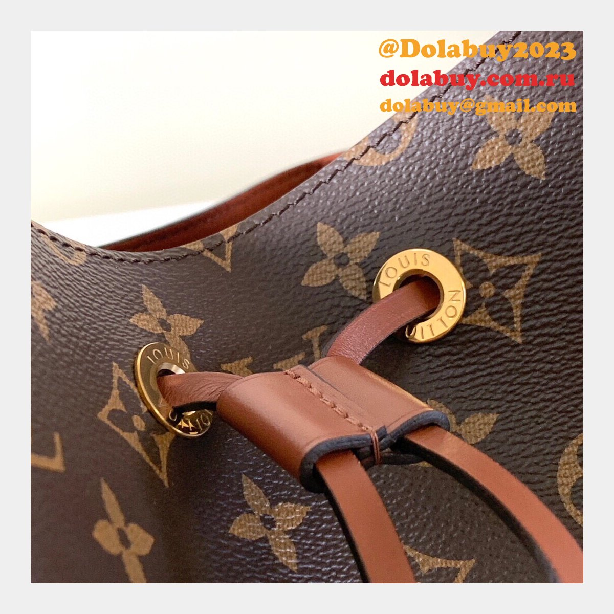 Luxury Replica Louis Vuitton Monogram Canvas Neonoe MM M44887 Bag