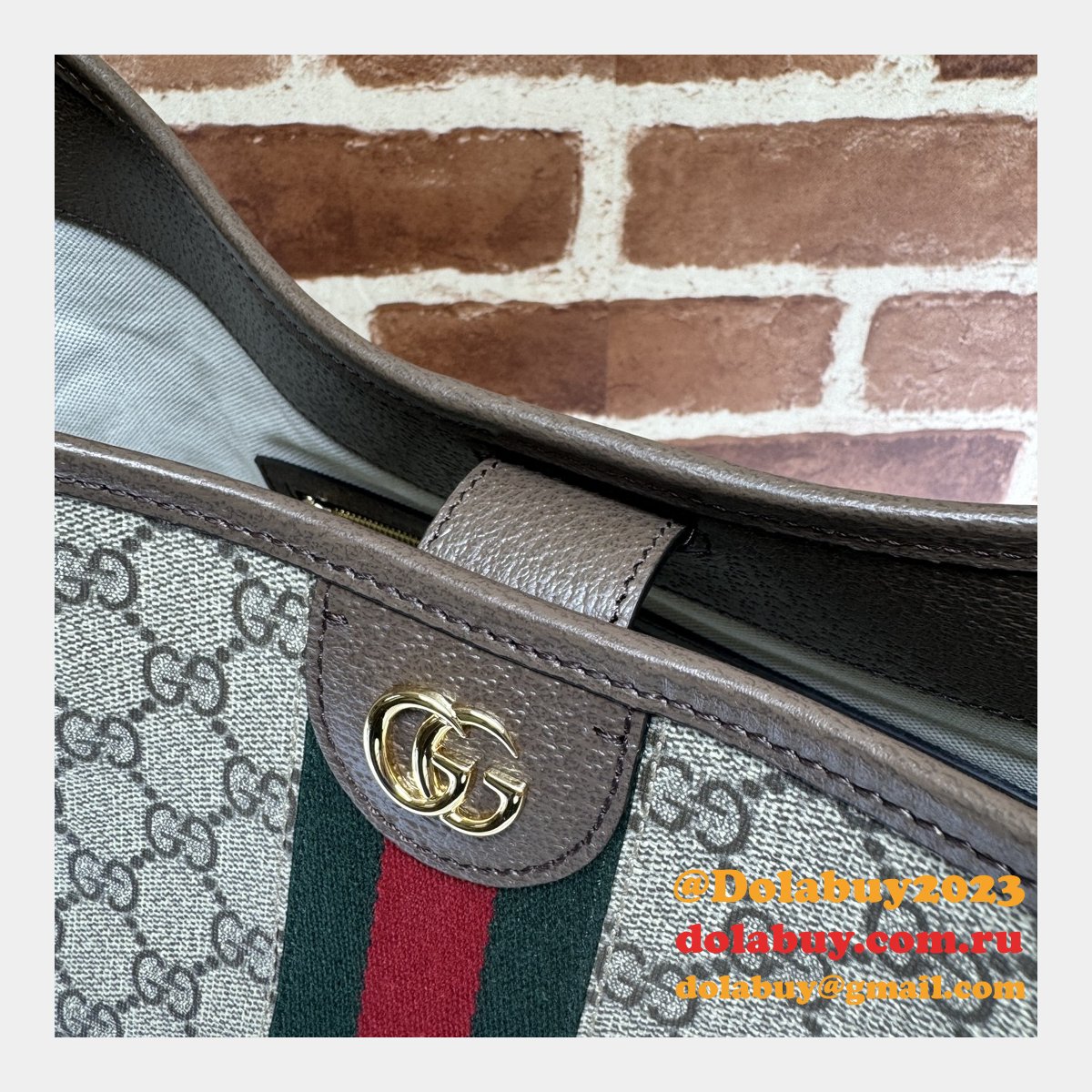 ophidia gg 1:1 mirror replica G*u*i shoulder 781392 bag