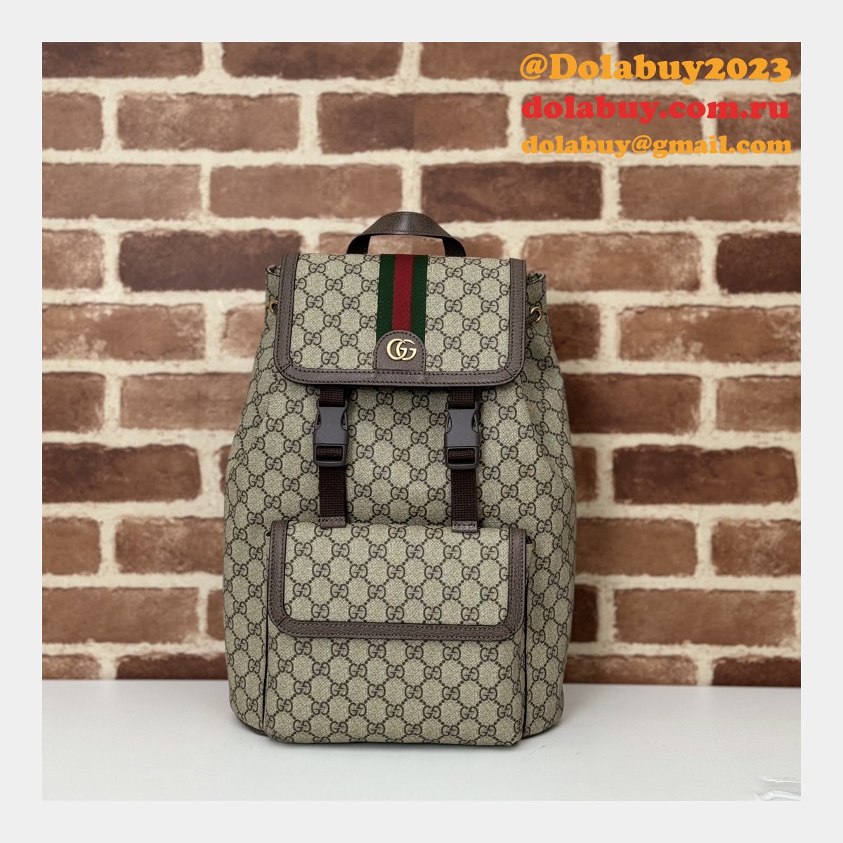 men G*u*i 792114 ophidia small gg backpack ebony supreme copy bag
