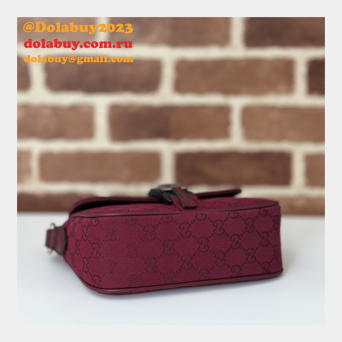 G*u*i duplicate mini gg crossbody 802100 top quality red bag