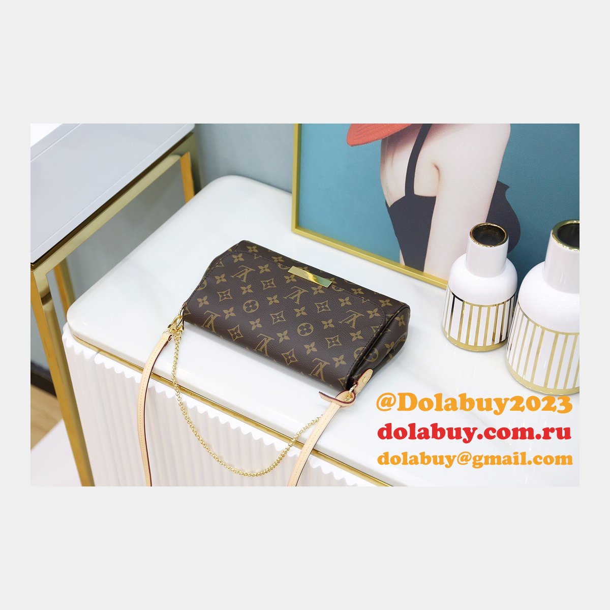 Louis Vuitton Favorite Monogram Canvas M40718 Replcias Handbagss