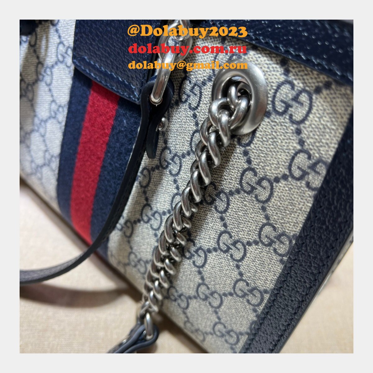 top quality G*u*i 498156 gg supreme padlock small shoulder bag