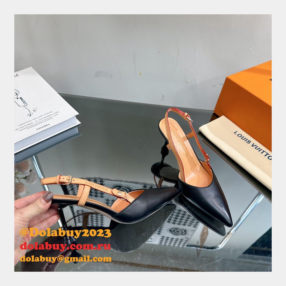 Louis Vuitton 1:1 Mirror Blossom Slingback Pump Shoes