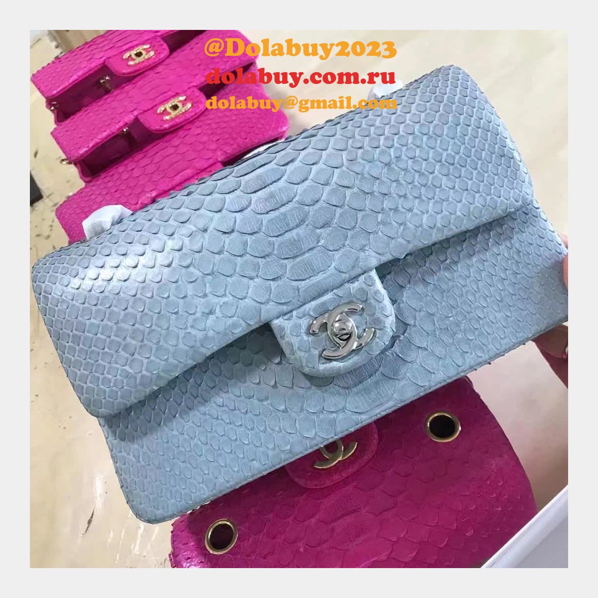 7 Star Best CC SNAKE SKIN CF CLASSIC BAG