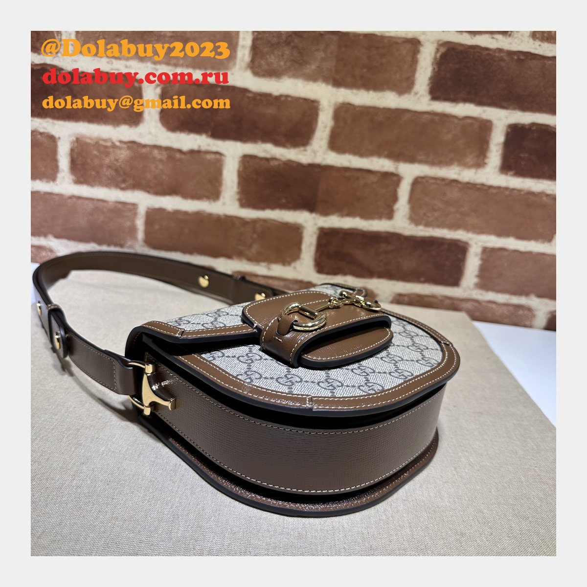 buy aaaa G*u*i 760191 horsebit rounded fake designer bags