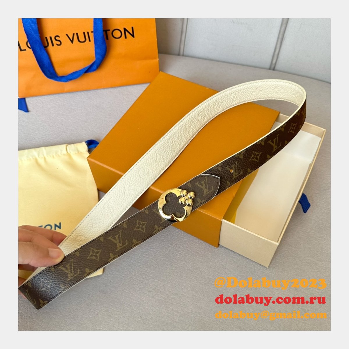 Wholesale LOUIS VUITTON Women Flowergram Belt 30MM