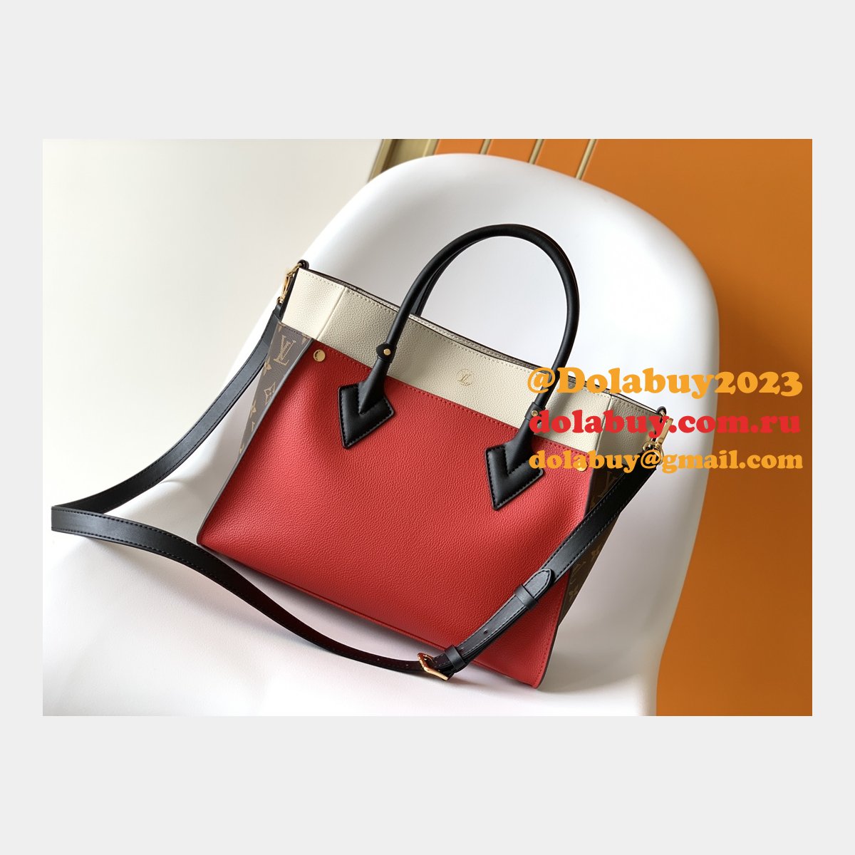 Designer LOUIS VUITTON On My Side MM M53825 HANDBAG