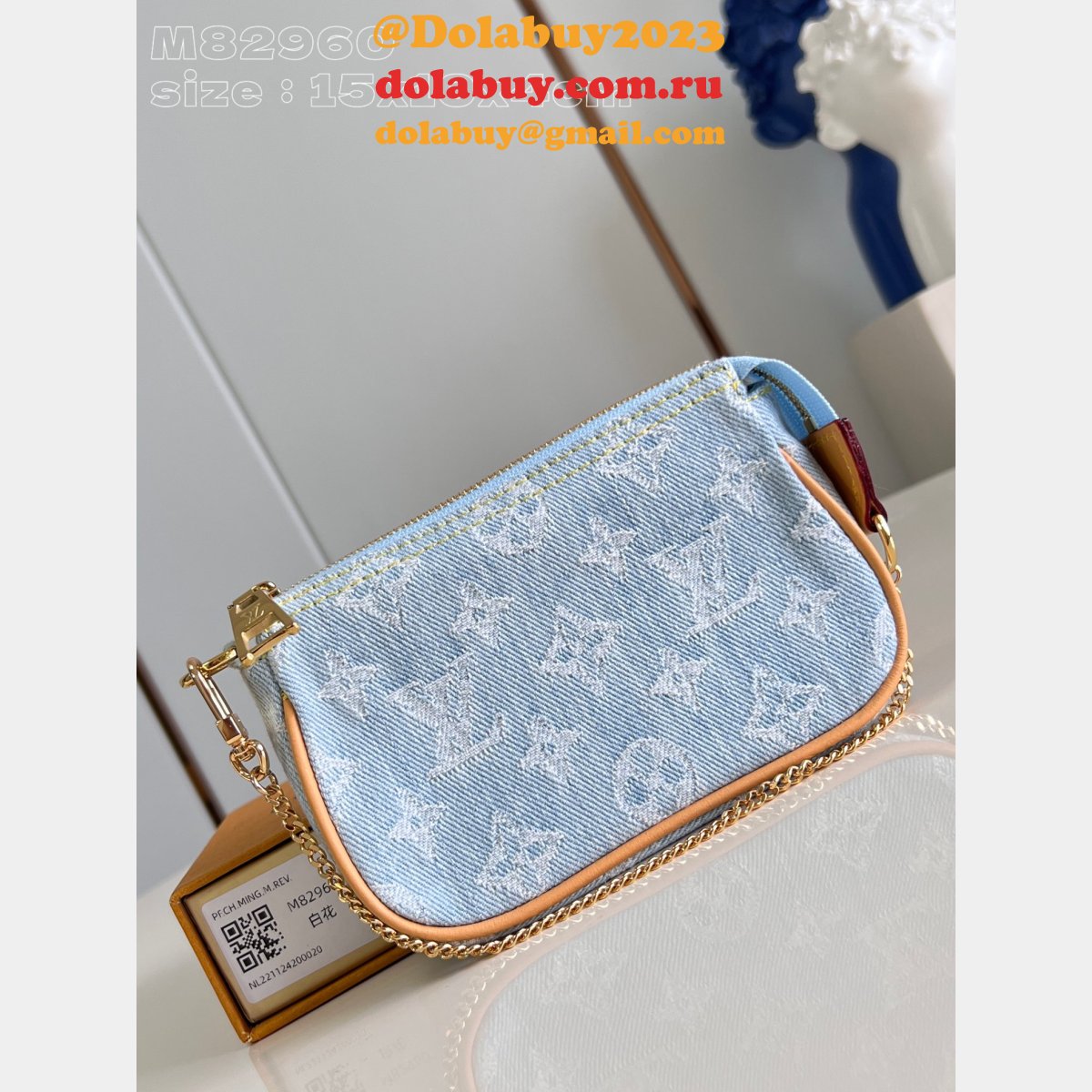 Sunset Monogram Denim M82960 Best Louis Vuitton Replica Bag