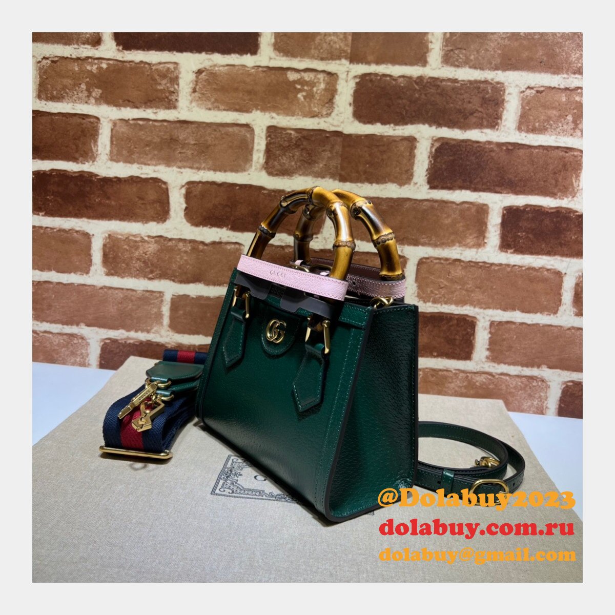 G*u*i designer replica 702732 diana mini tote bag leather