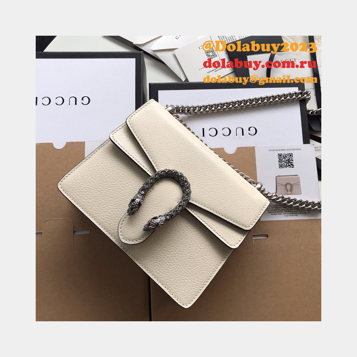 buy online G*u*i dionysus gg surpeme mini 421970 white bag