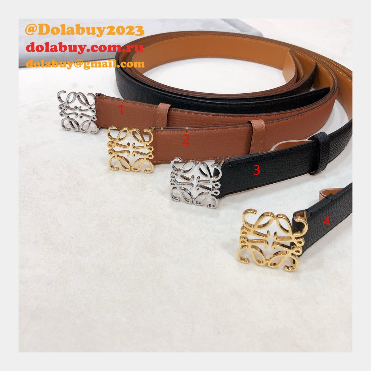 Designer Loewe Regular Knockoff 3.2CM Width Fashion Belts