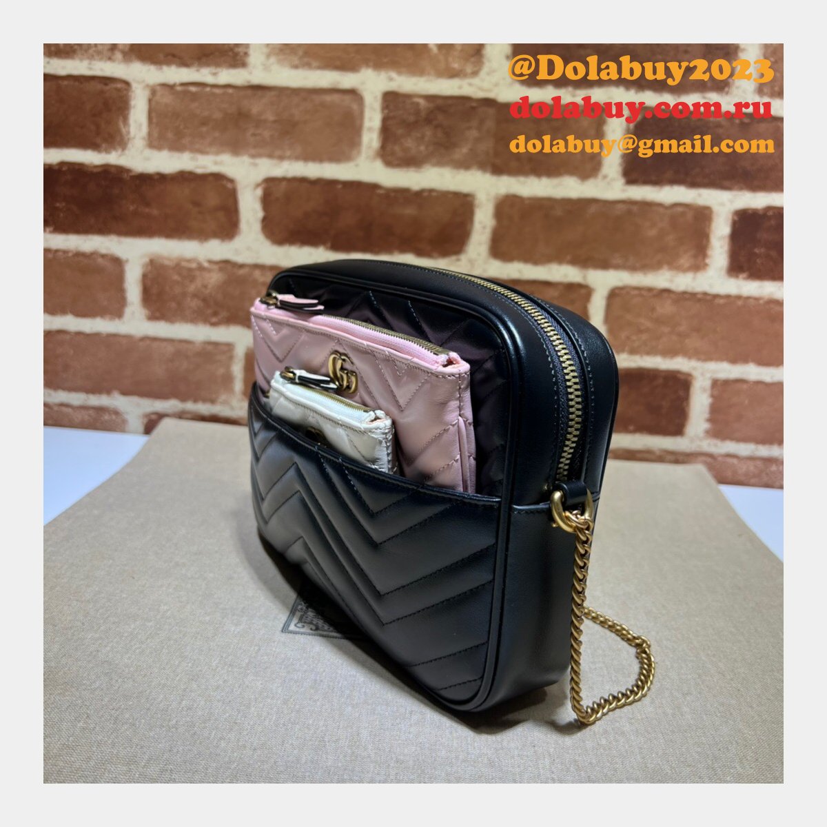 should i buy G*u*i replica 699758 double g multi-use mini bag