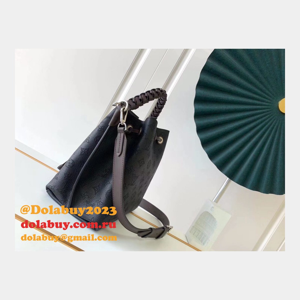High Quality M55800 Louis Vuitton Muria Leather Black Bag