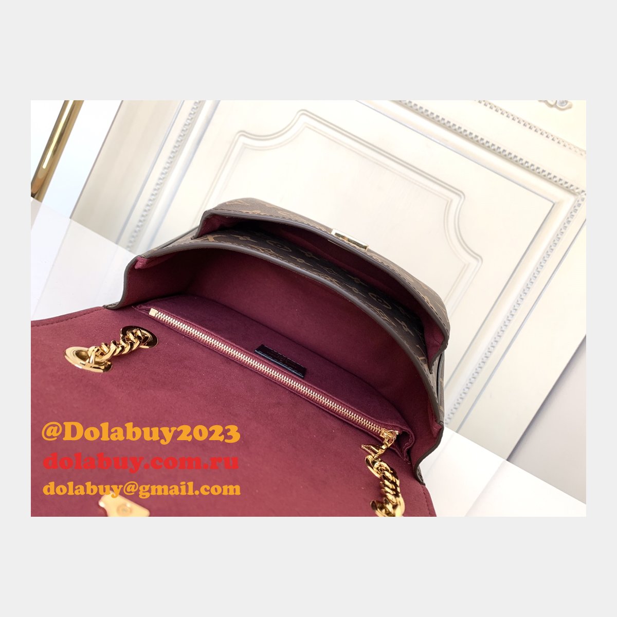 Wholesale Louis Vuitton New Chain China Bag Monogram M45592 Brown