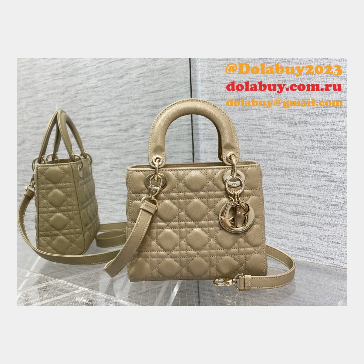 Wholesale DIOR lady 17/20/24CM calf togo leather bag