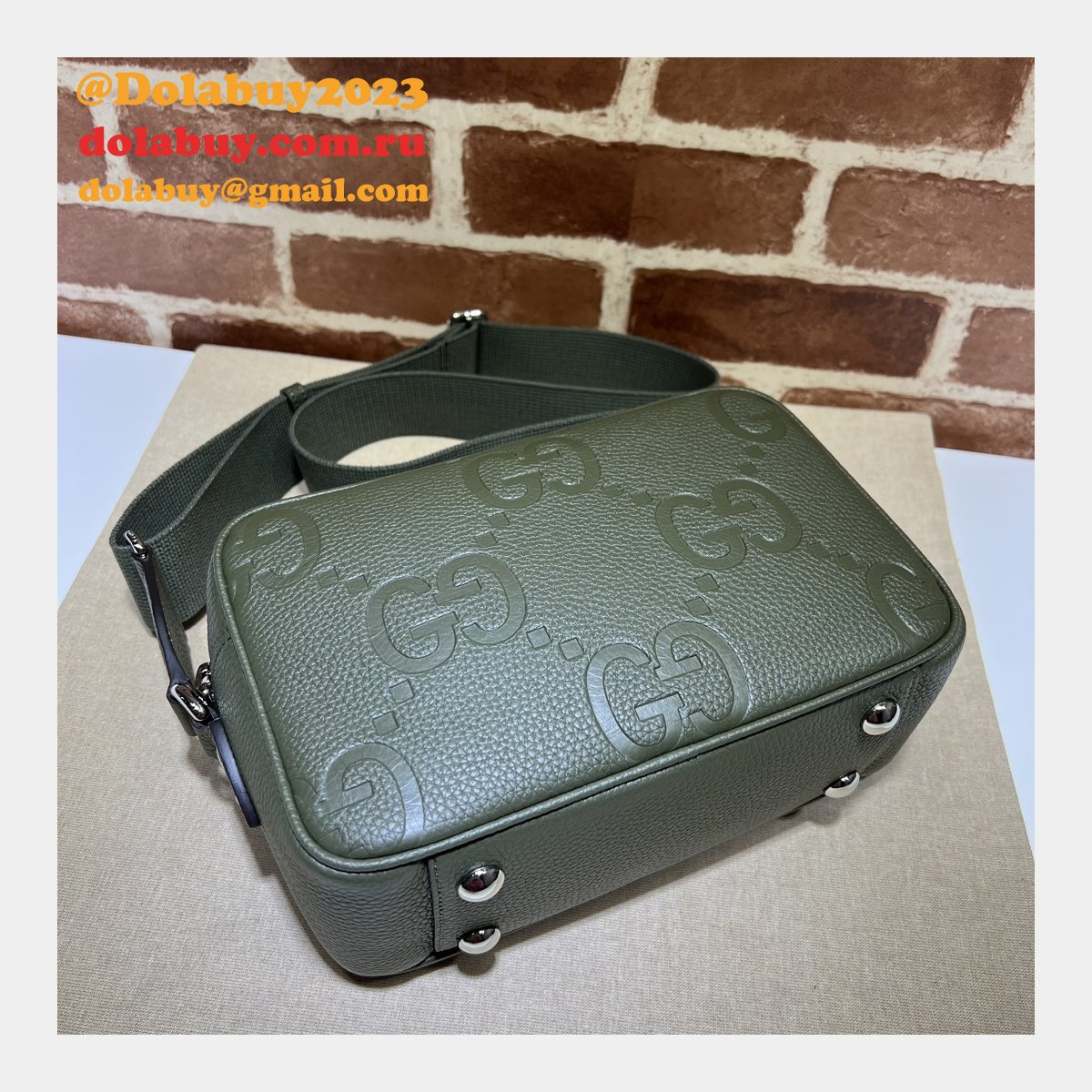 luxury jumbo gg G*u*i 766946 travel messenger replica bag