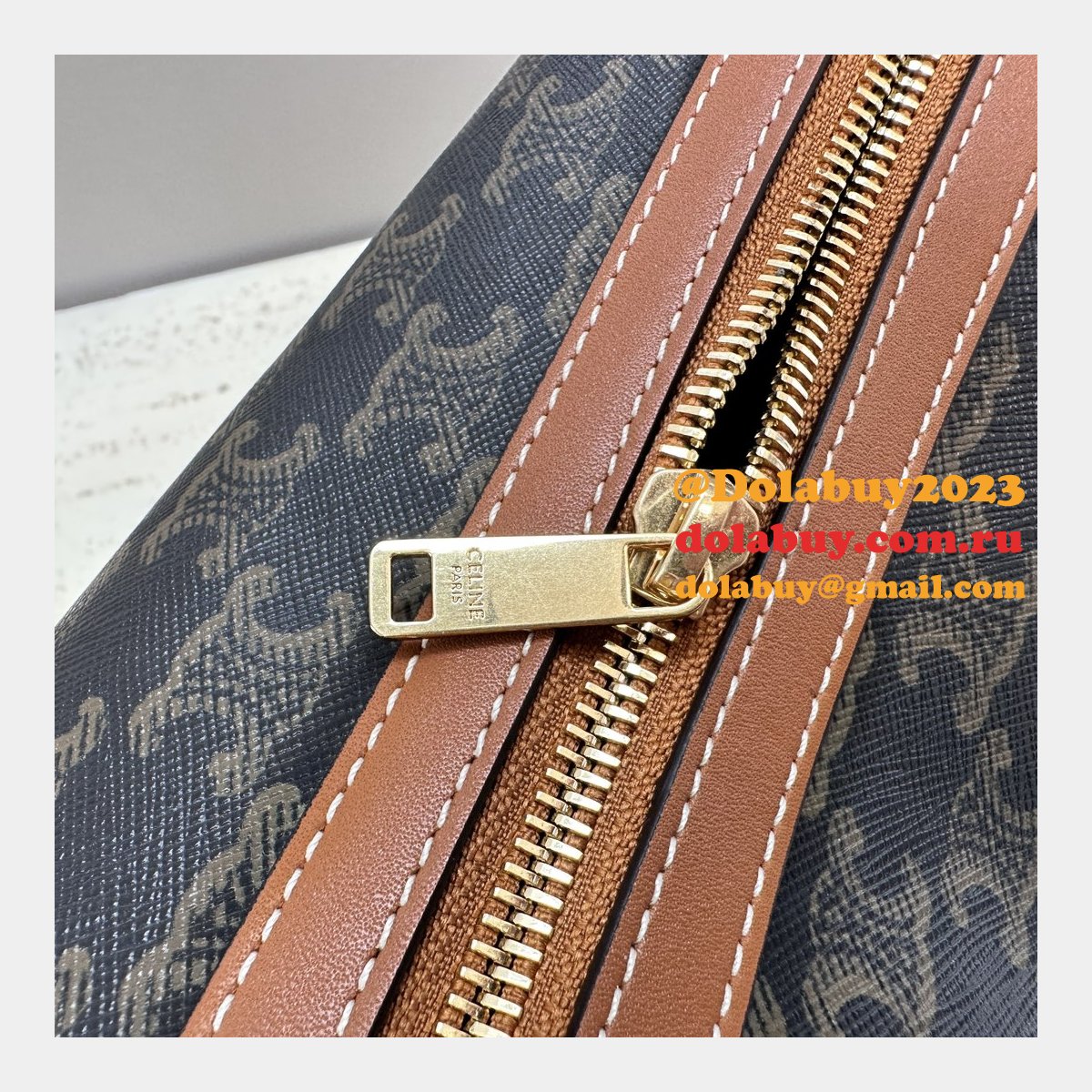 1:1 Mirror Heloise Cuir Triomphe 114712 Tan Knockoff Celine Bag