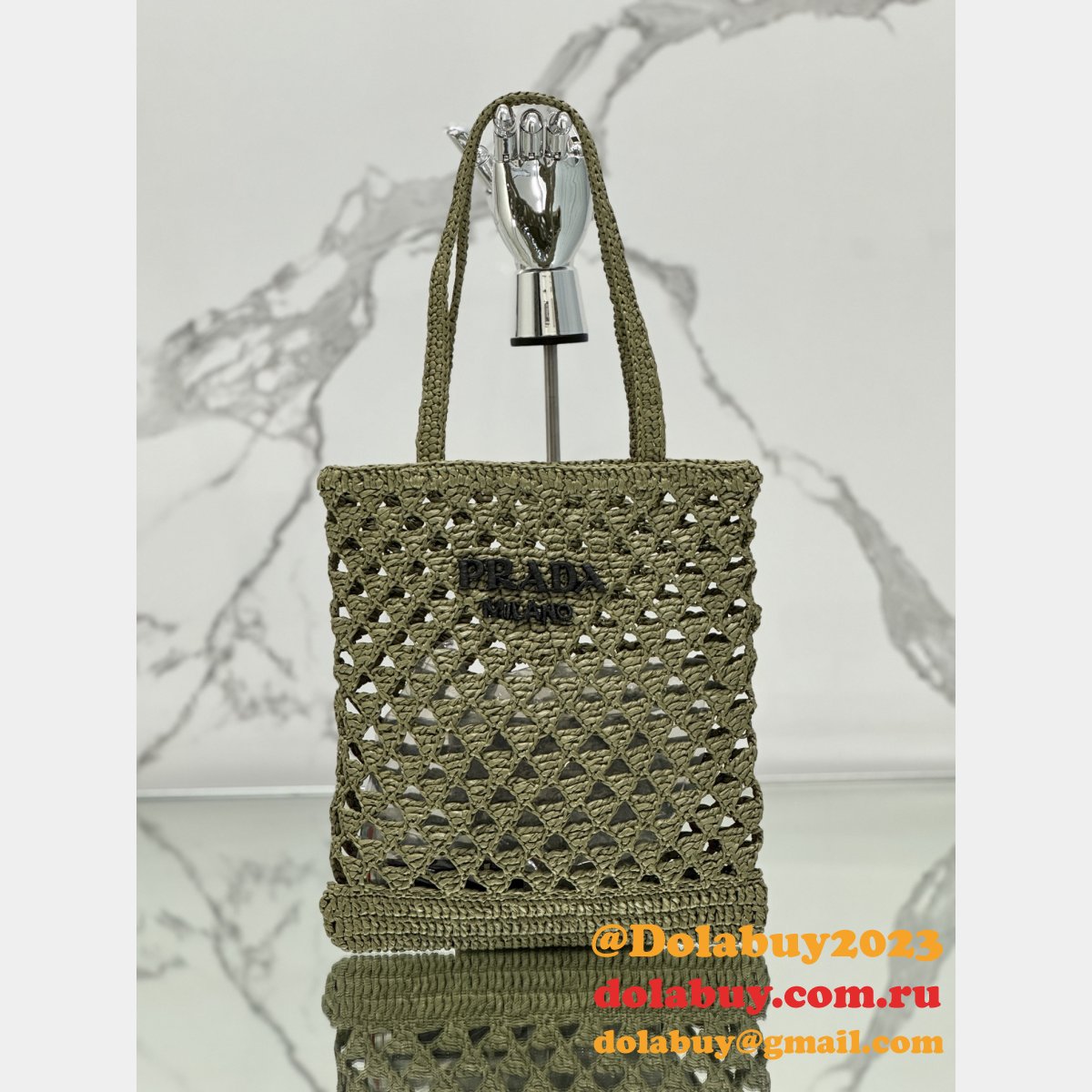 Wholesale Prada straw shopping bag 1BG493