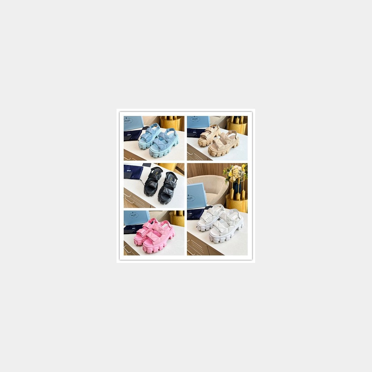 Buy New Replica Prada Roman Platform Sandals Luxury Shoes