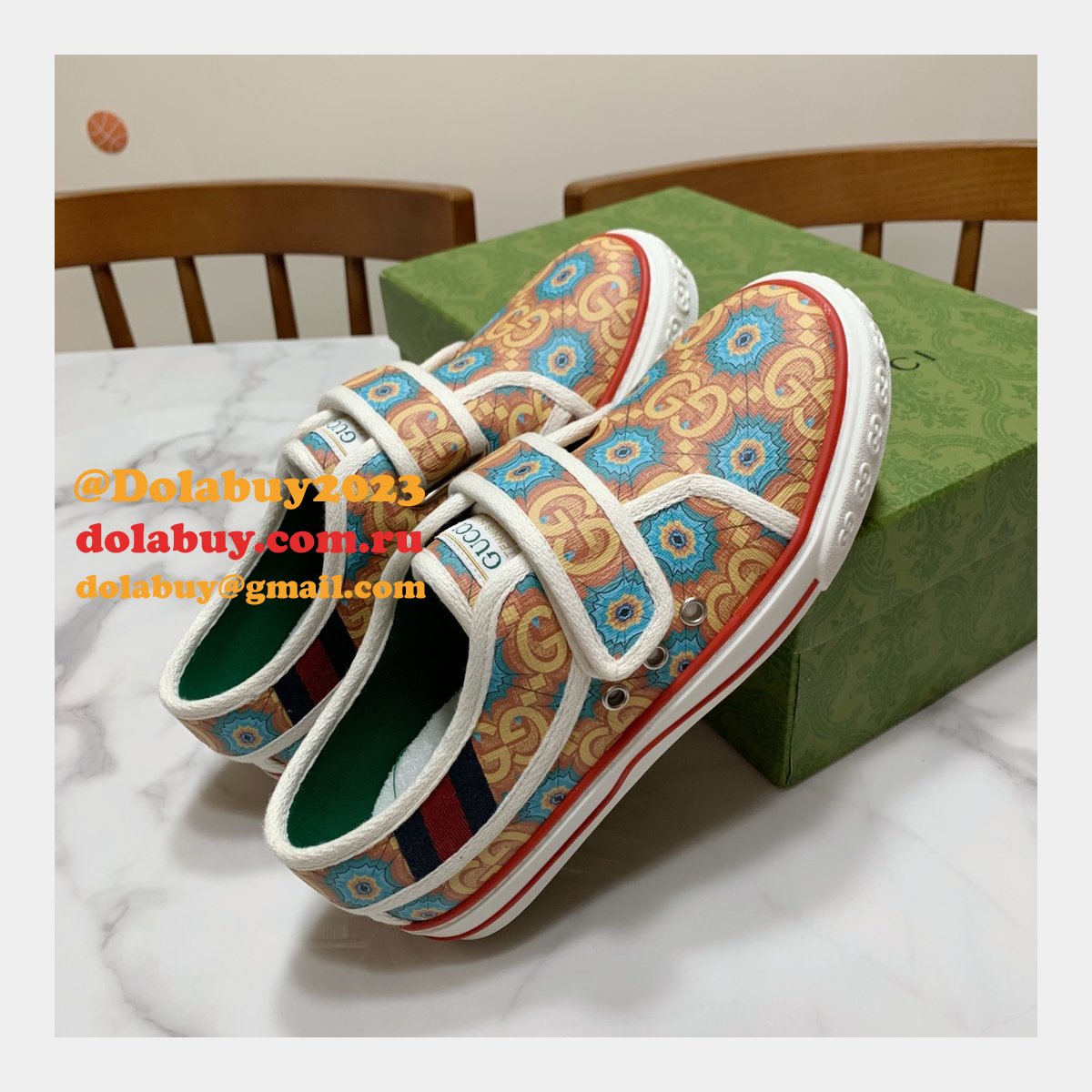 G*u*i high quality replica gu7 1977 canvas perfect shoes