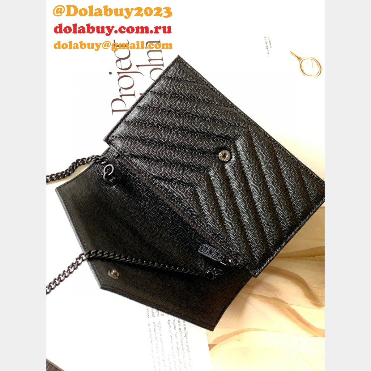 YSL Cheap Monogram Chain 19cm WOC 393953