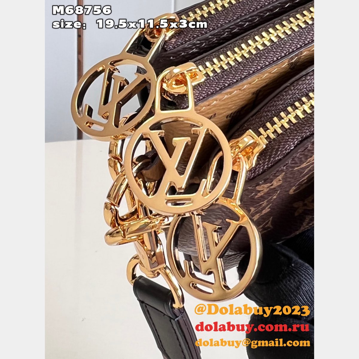 Trio Pouch Fake M68756 Monogram Canvas Louis Vuitton Bag
