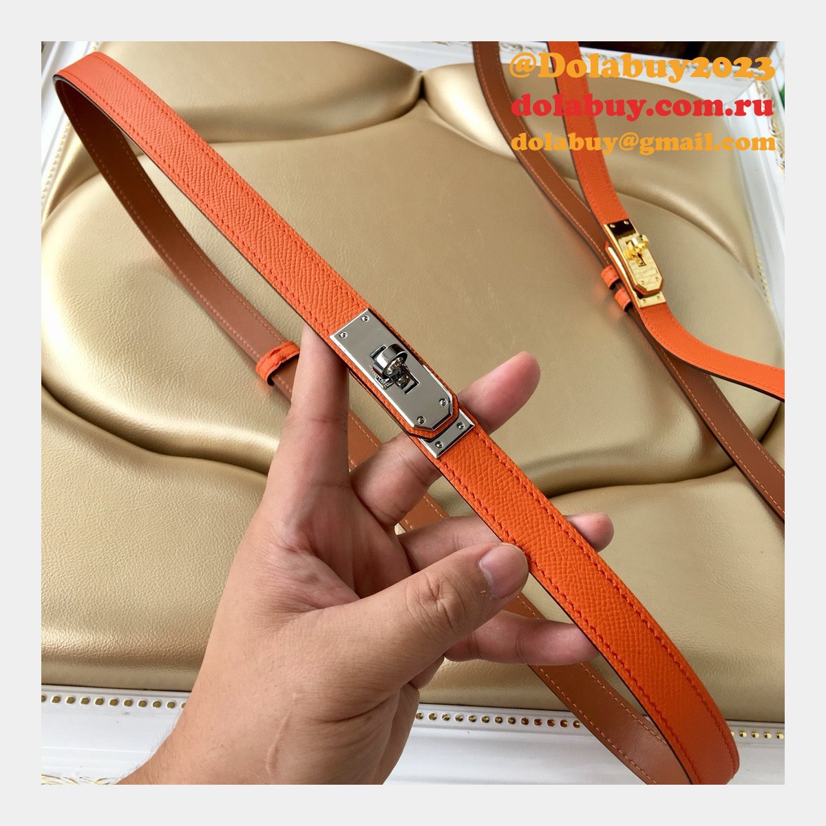 7 Star hottest selling hermes kelly thin belt 17mm