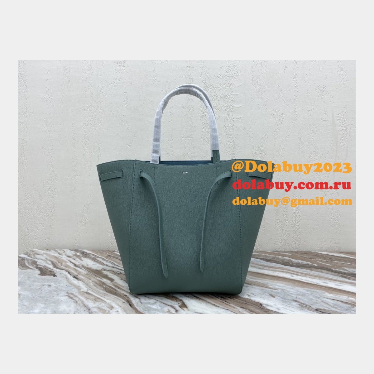 Replica Celine Light Green Small Cabas Phantom Bag