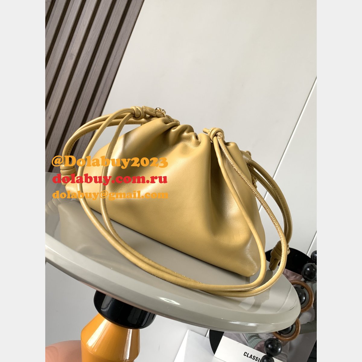 Replica Loewe MINI/Medium Flamenco Purse In Mellow Nappa Lambskin