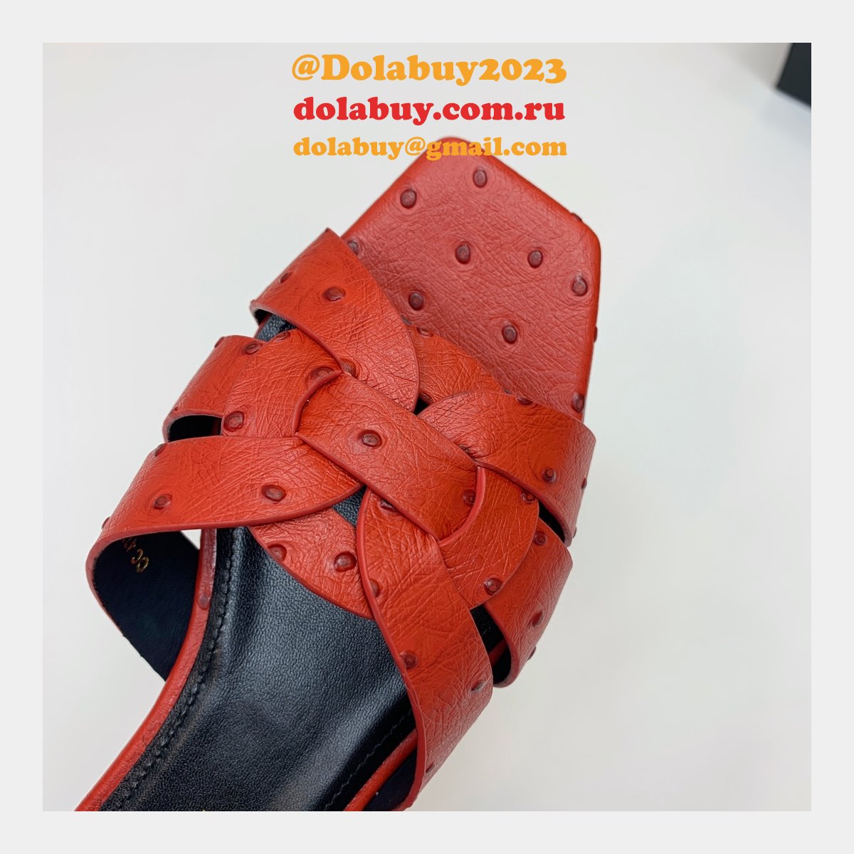 Designer Saint Laurent Knockoff Tribute Slides Shoes