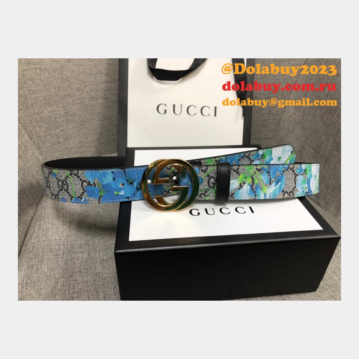 G*u*i belt with double g buckle 35mm aaa+