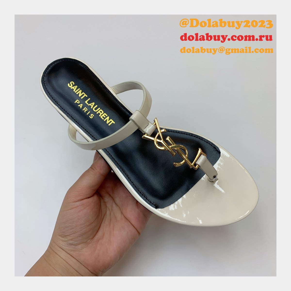 Top Quality YSL Saint Laurent Cassandra Sandals Heels Shoes