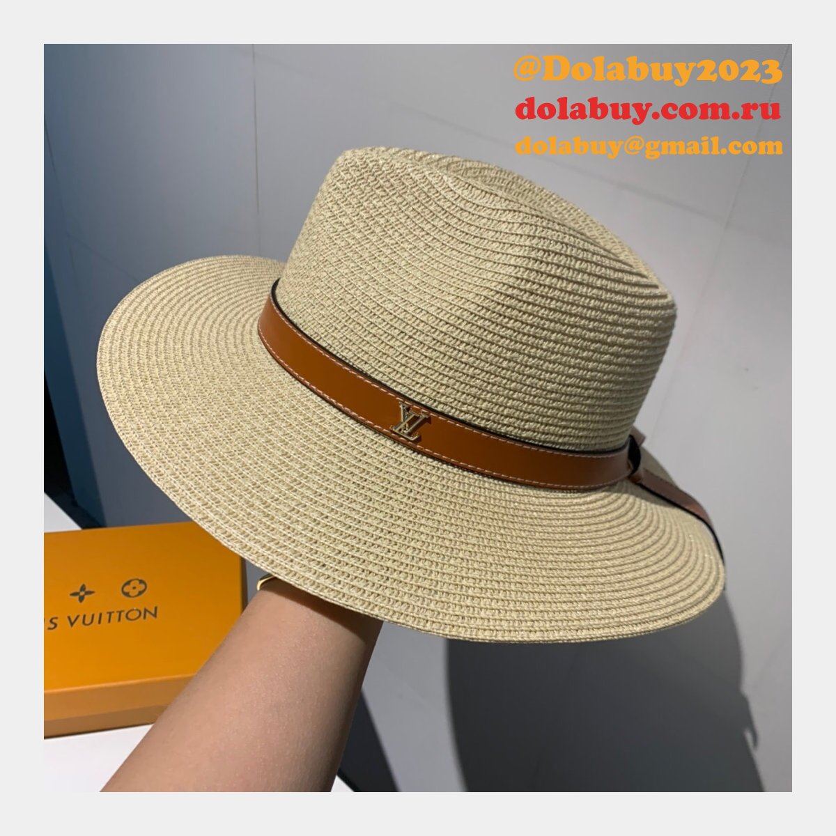 Fashion Louis Vuitton Beach classic straw hat