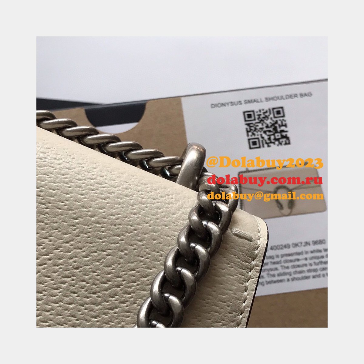 wholesale replica G*u*i 400249 dionysus gg supreme shoulder white bag