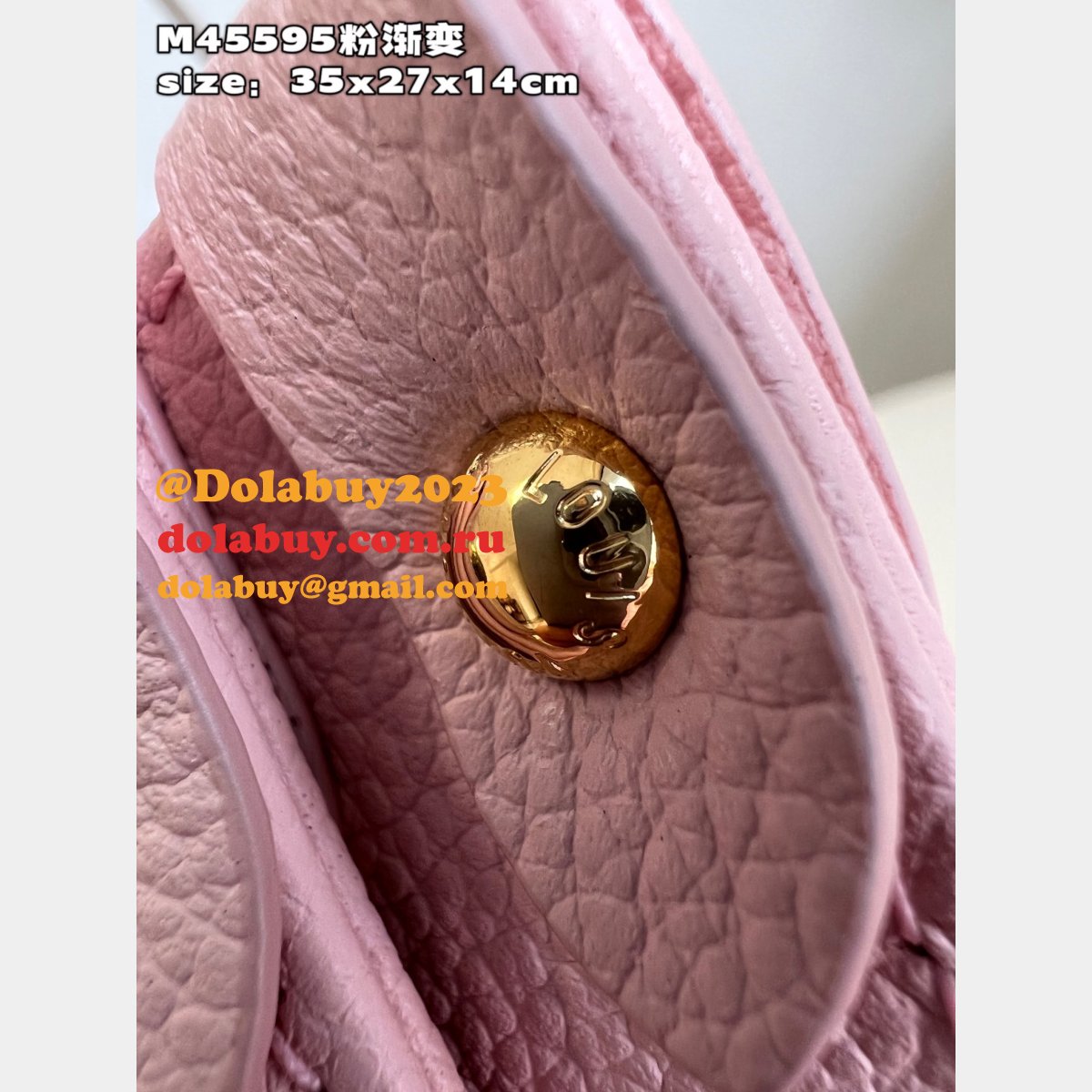 Onthego Louis Vuitton Luxury M45595 Monogram Embossed Replica Bag