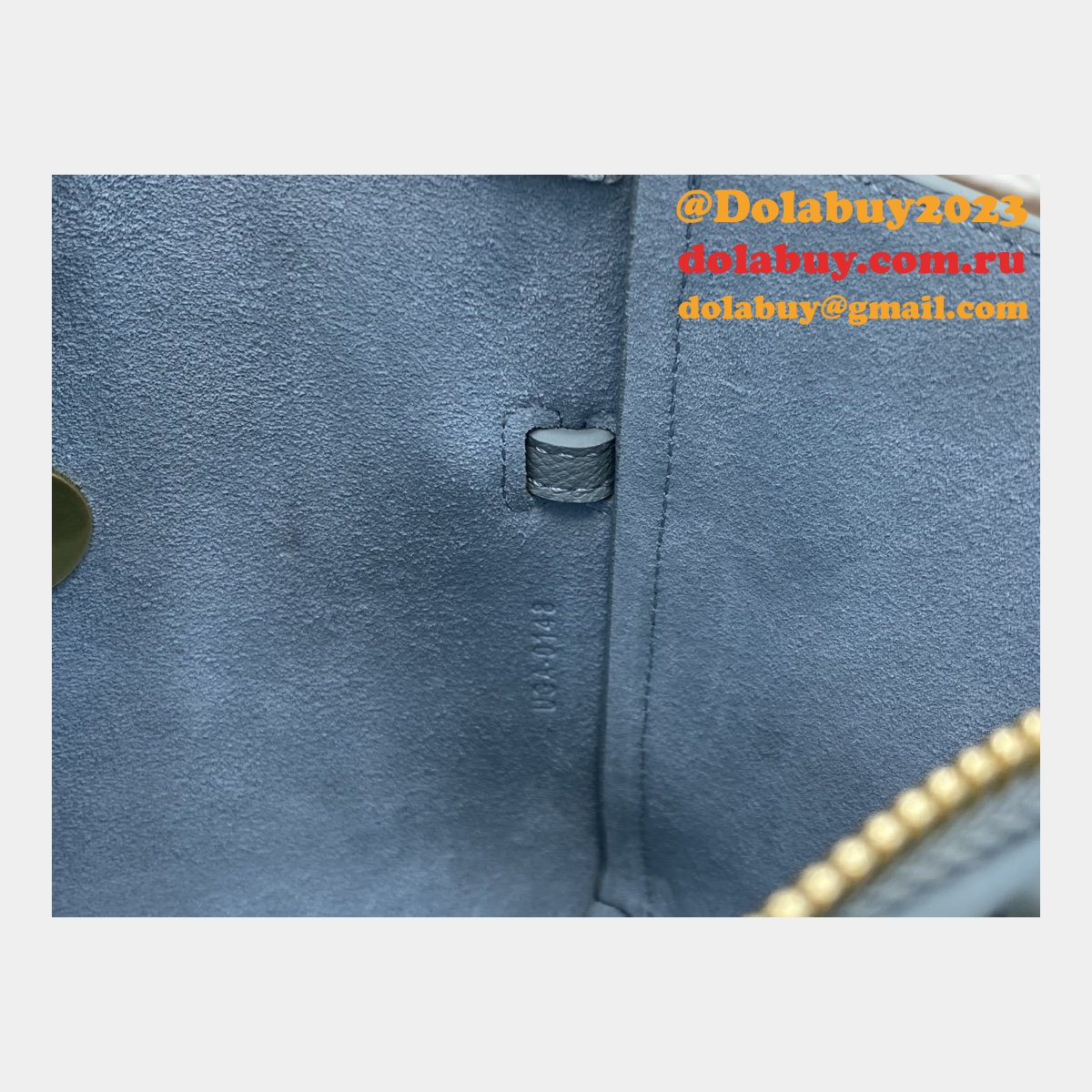 Celine Replica Grained Calfskin Nano Belt Bag Blue